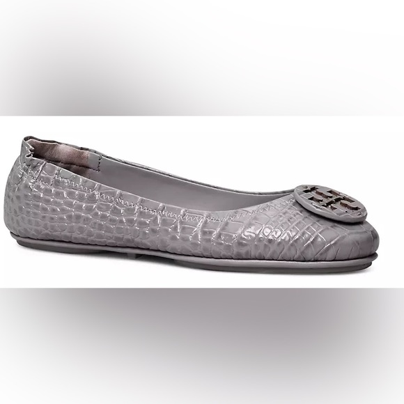 NIB Tory Burch Minnie Travel Ballet Size 6. Color Zinc - Picture 2 of 4